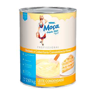 Mostrar detalhes de Moça Cobertura e Recheio Leite Condensado 2,610kg - NESTLÉ Imagem de Moça Cobertura e Recheio Leite Condensado 2,610kg - NESTLÉ